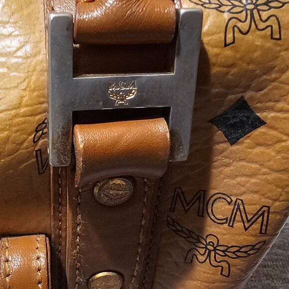 Vintage MCM Boston Cognac Visetos Handbag - Picture 13 of 16